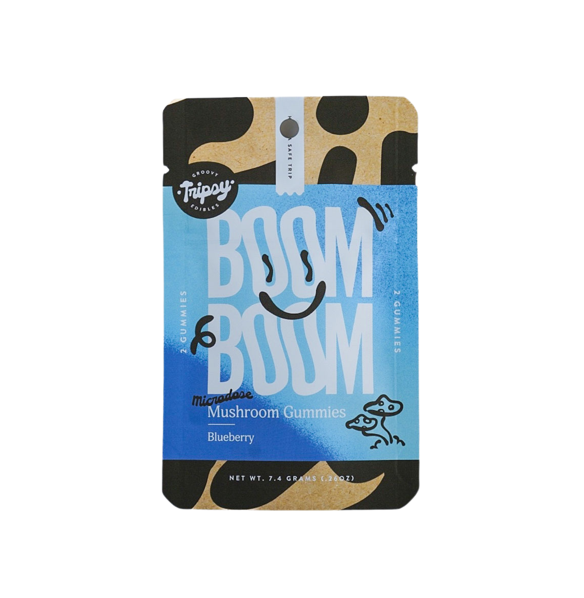 Tripsy BOOM BOOM 2ct. Microdose Mushroom Gummies, Blueberry